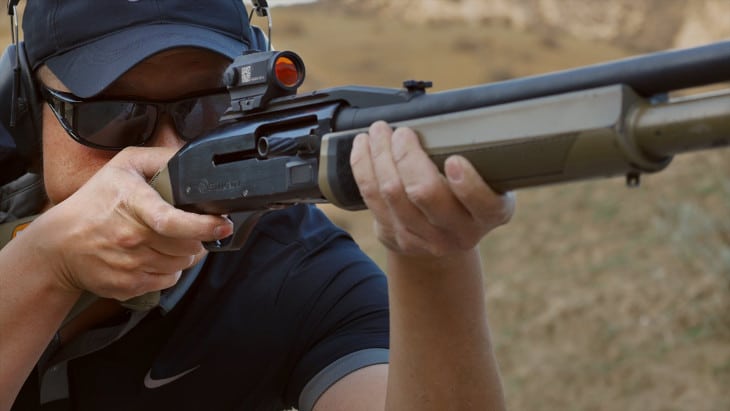 aiming using a shotgun