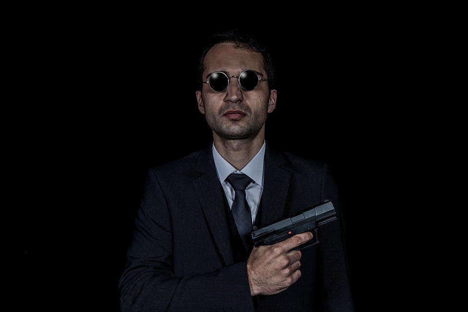man holding a gun