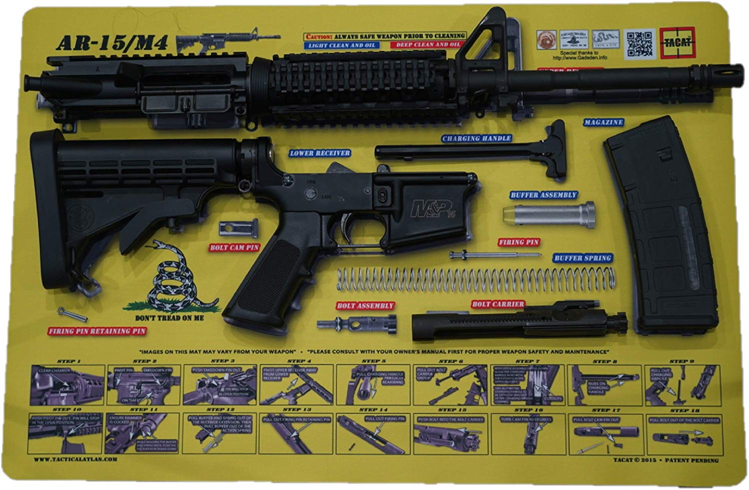 Tactical Atlas AR-15 M4 M16 Gun Cleaning Mat